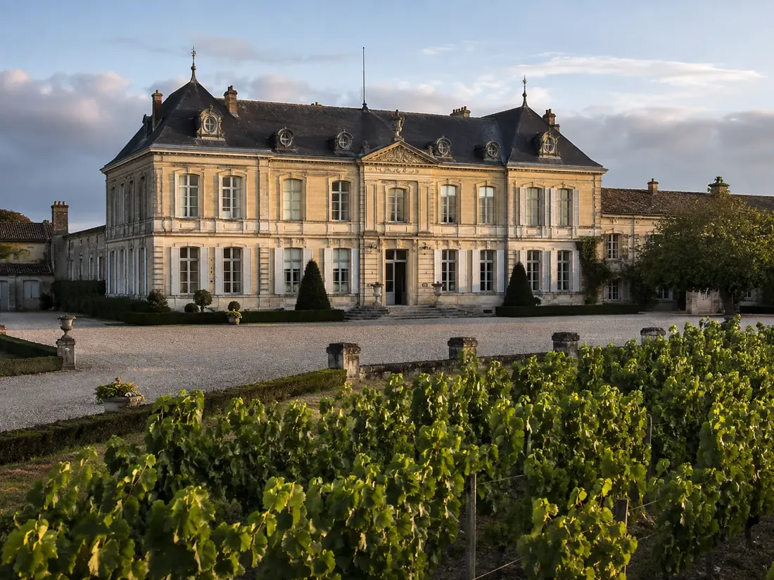 Historic château façade in the Médoc